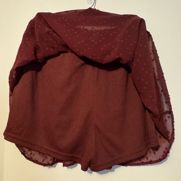 BaeVely Burgundy Mini Skirt - NWT - Picture 3 of 7